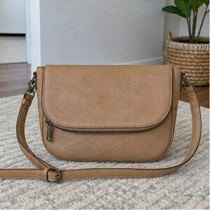 Brown Zip Crossbody Bag
